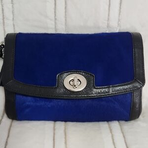 Coach Blue & Black Clutch